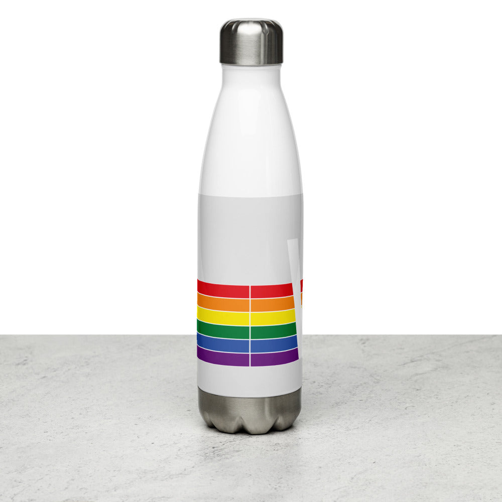 Vermont Retro Pride Rainbow Stainless Steel Water Bottle