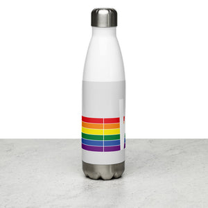 Wisconsin Retro Pride Rainbow Stainless Steel Water Bottle