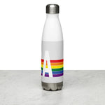California Retro Pride Rainbow Stainless Steel Water Bottle
