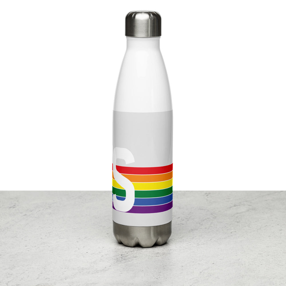 Kansas Retro Pride Rainbow Stainless Steel Water Bottle