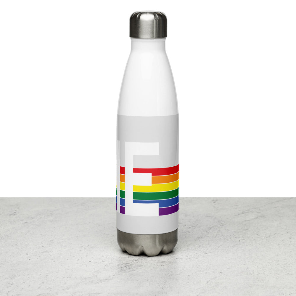 Maine Retro Pride Rainbow Stainless Steel Water Bottle