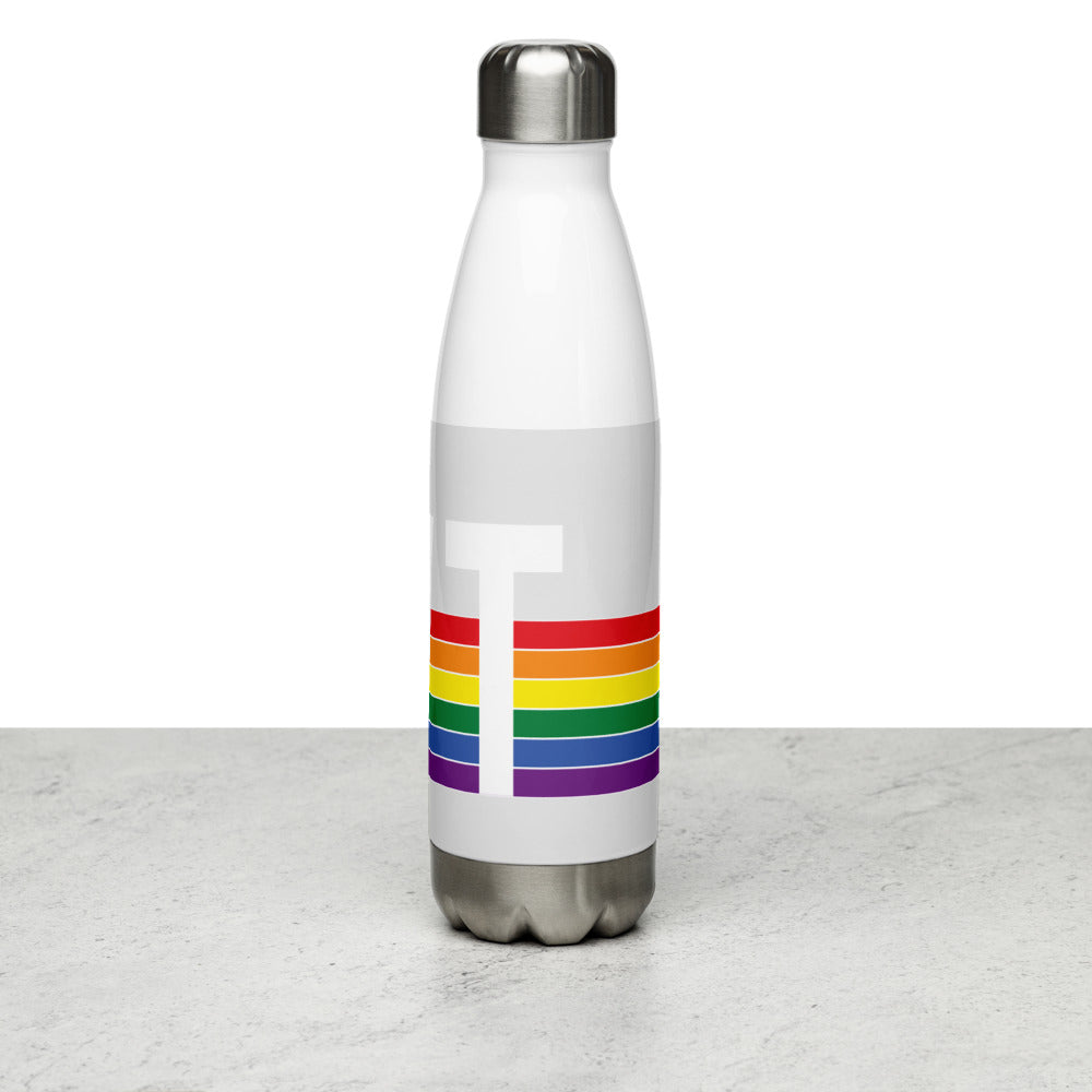 Vermont Retro Pride Rainbow Stainless Steel Water Bottle