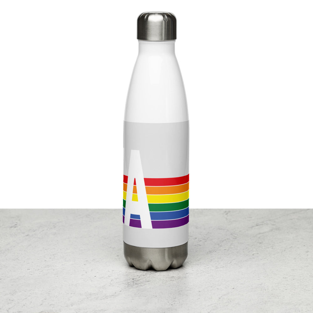 Virginia Retro Pride Rainbow Stainless Steel Water Bottle