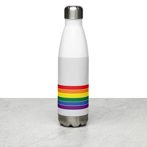 Kansas Retro Pride Rainbow Stainless Steel Water Bottle