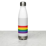 Nebraska Retro Pride Rainbow Stainless Steel Water Bottle