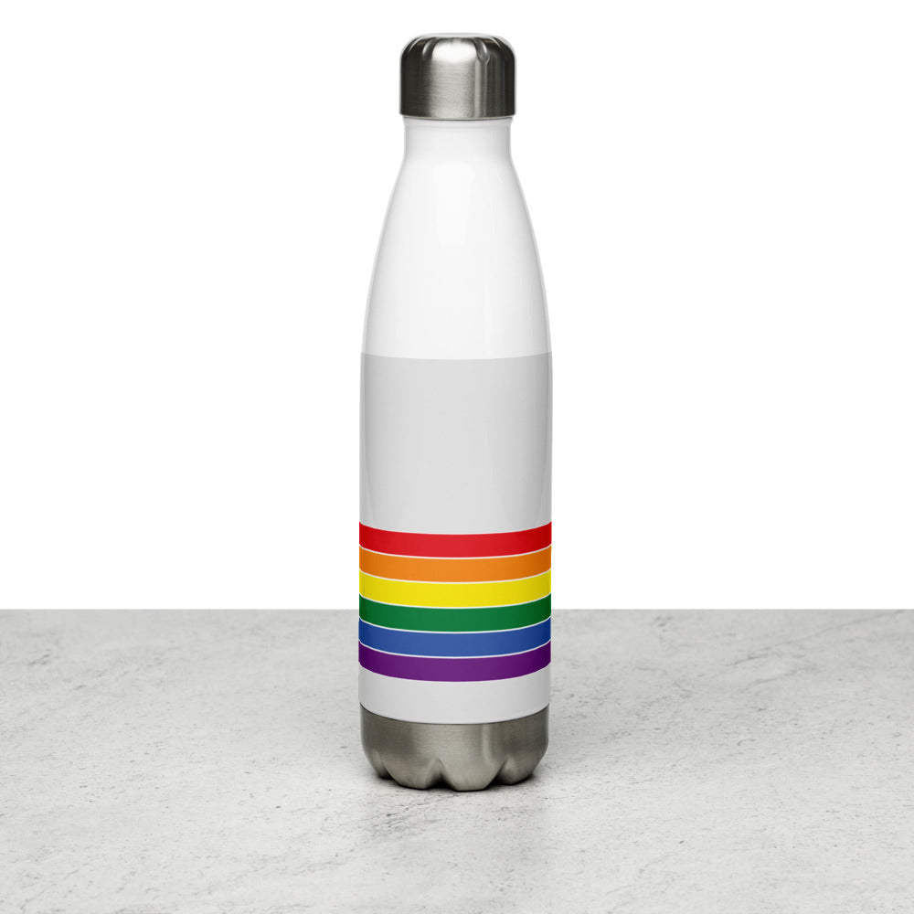 Texas Retro Pride Rainbow Stainless Steel Water Bottle