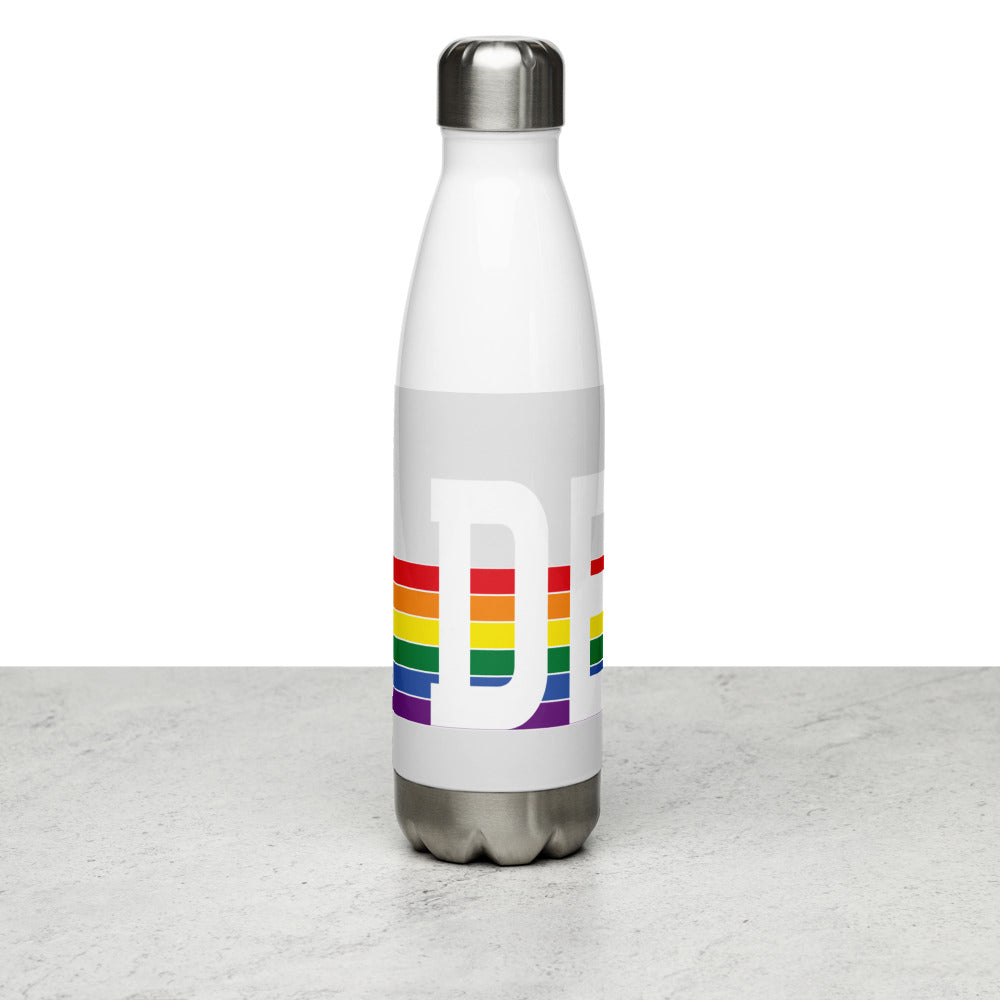 Delaware Retro Pride Rainbow Stainless Steel Water Bottle