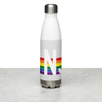 New Jersey Retro Pride Rainbow Stainless Steel Water Bottle