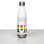 Ohio Retro Pride Rainbow Stainless Steel Water Bottle