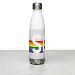 South Carolina Retro Pride Rainbow Stainless Steel Water Bottle