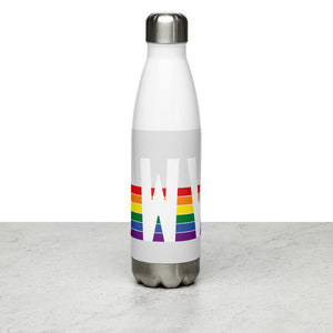 West Virginia Retro Pride Rainbow Stainless Steel Water Bottle