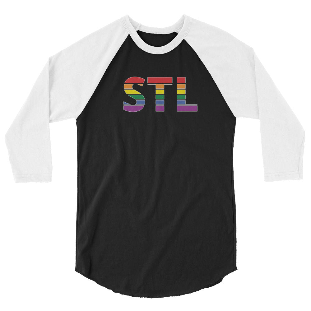 St. Louis Lambert International Airport Pride 3/4 sleeve raglan shirt