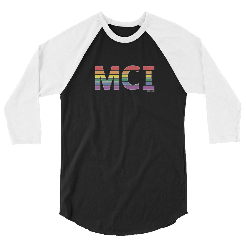 Kansas City International Airport Pride - 3/4 sleeve raglan shirt