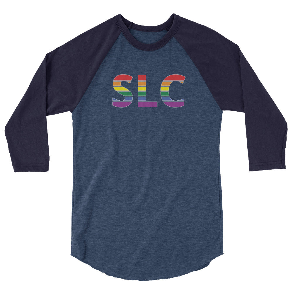 Salt Lake City International Airport Pride 3/4 sleeve raglan shirt