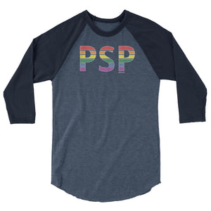 Palm Springs International Airport Pride 3/4 sleeve raglan shirt