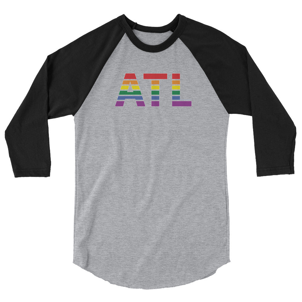 Atlanta Hartsfield-Jackson International Airport Pride - 3/4 sleeve raglan shirt