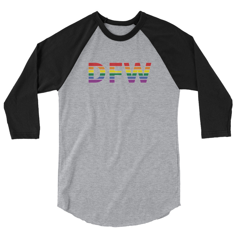 Dallas / Fort Worth International Airport Pride - 3/4 sleeve raglan shirt