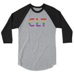 Charlotte Douglas International Airport Pride - 3/4 sleeve raglan shirt