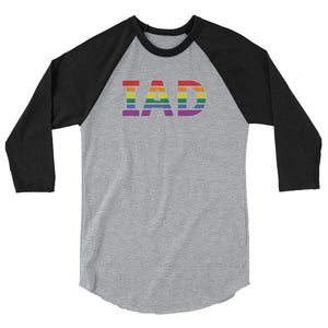 Washington Dulles International Airport Pride 3/4 sleeve raglan shirt