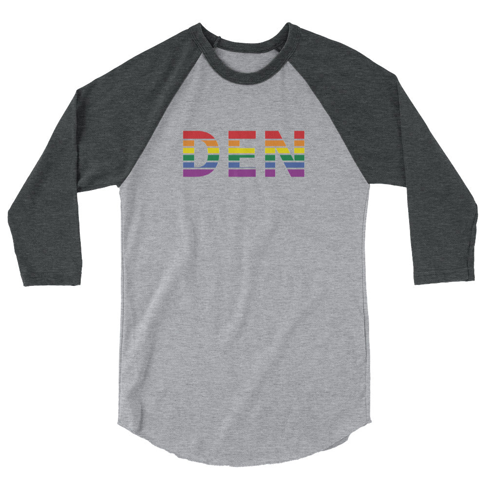 Denver International Airport Pride - 3/4 sleeve raglan shirt