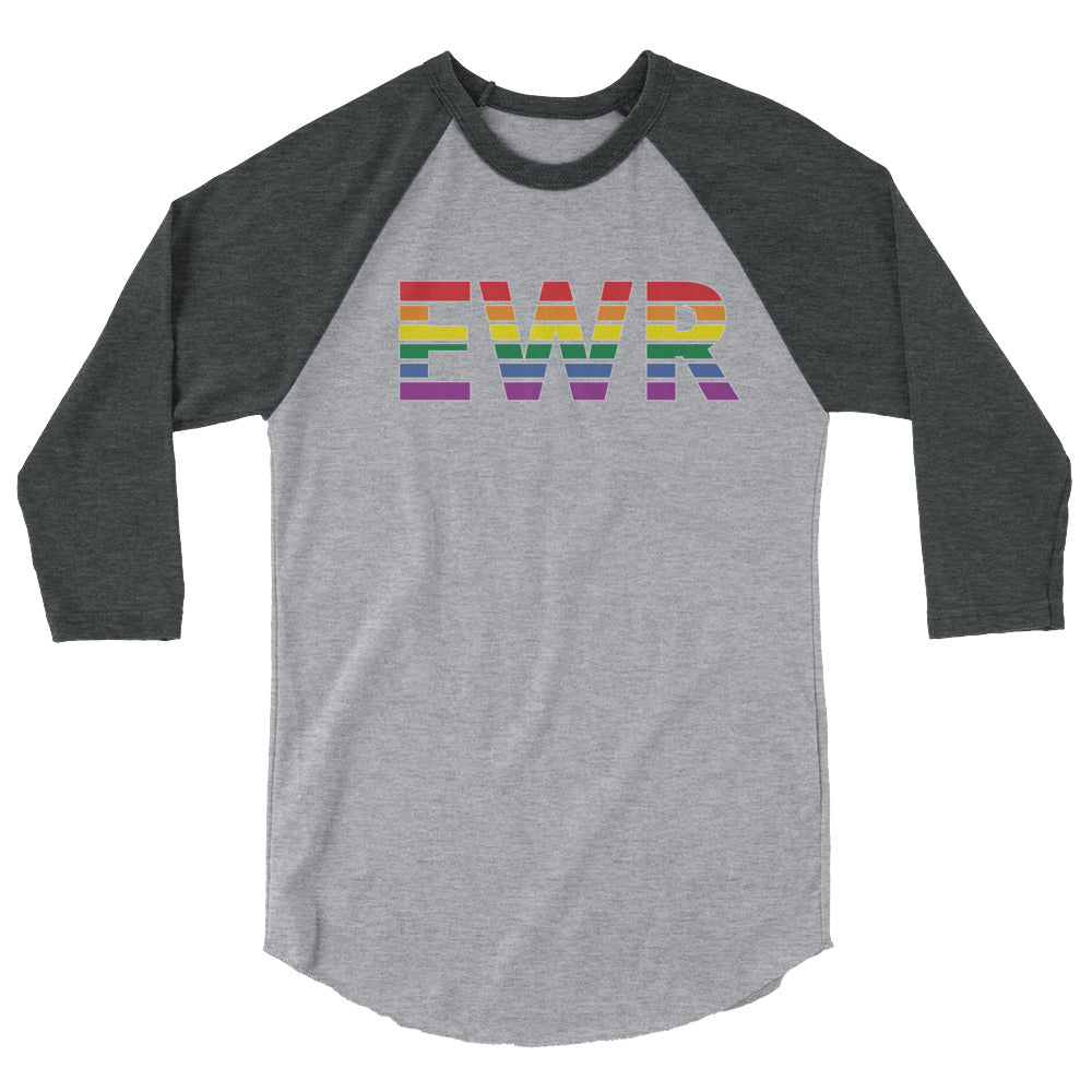 Newark Liberty International Airport Pride 3/4 sleeve raglan shirt