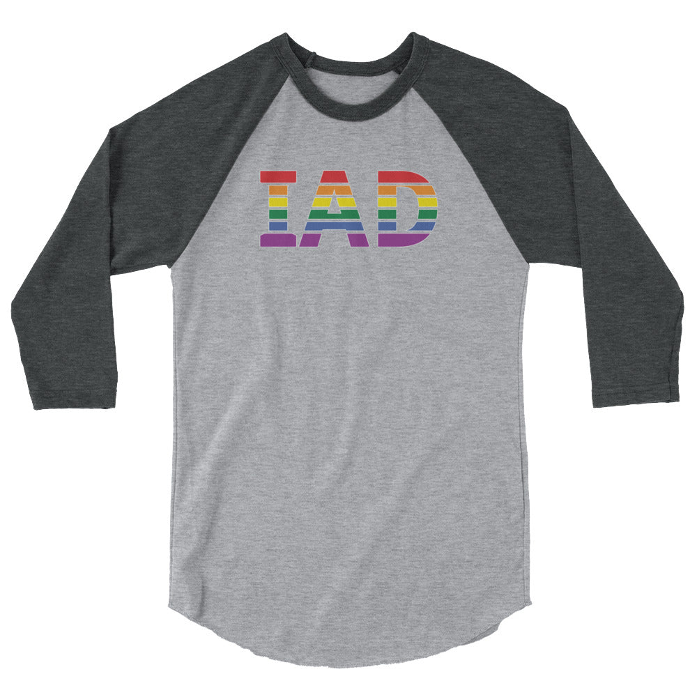 Washington Dulles International Airport Pride 3/4 sleeve raglan shirt