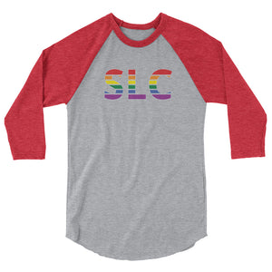 Salt Lake City International Airport Pride 3/4 sleeve raglan shirt