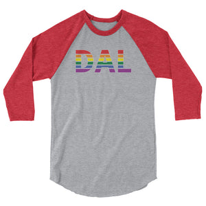 Dallas Love Field Airport Pride 3/4 sleeve raglan shirt