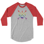 GAY Cross Arrows Pride - 3/4 sleeve raglan shirt