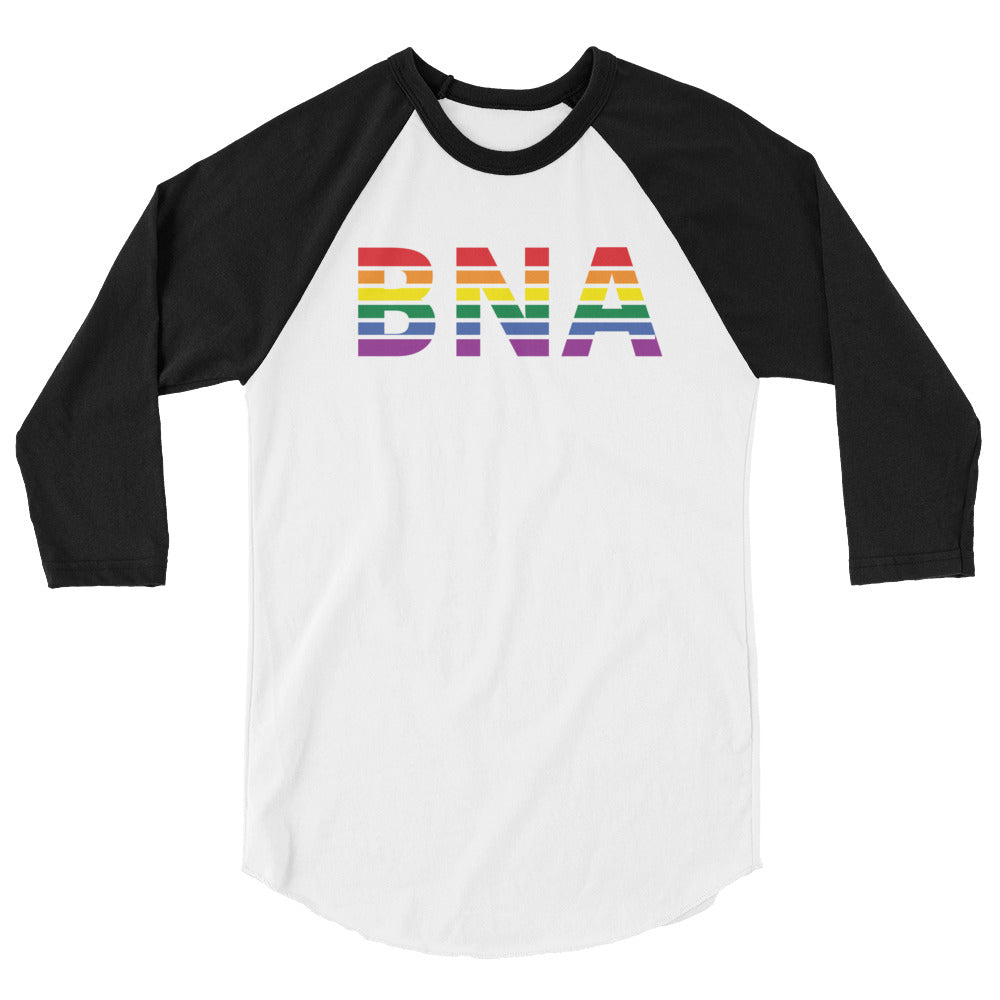 Nashville International Airport Pride 3/4 sleeve raglan shirt