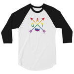 GAY Cross Arrows Pride - 3/4 sleeve raglan shirt
