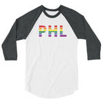 Philadelphia International Airport Pride 3/4 sleeve raglan shirt