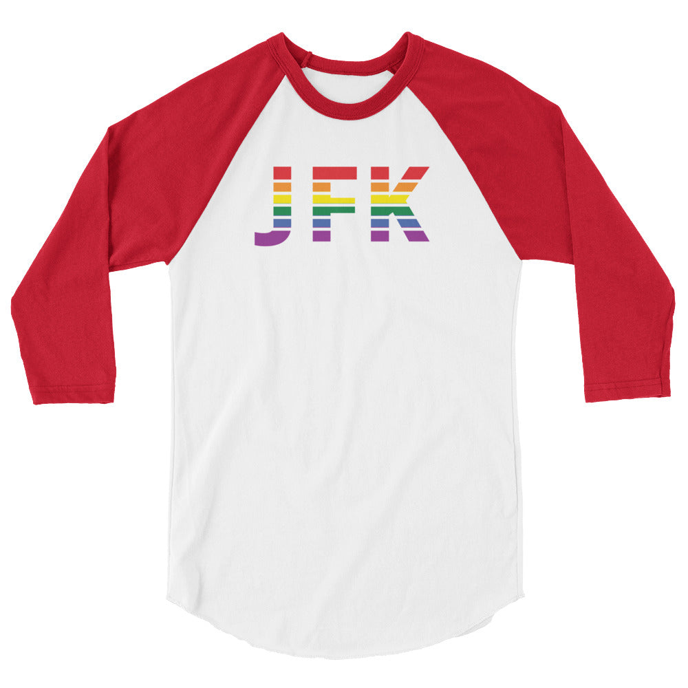 New York John F. Kennedy International Airport Pride - 3/4 sleeve raglan shirt