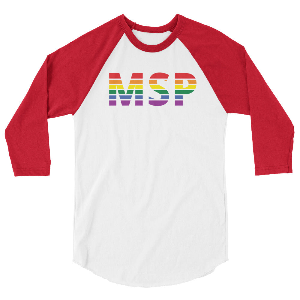 Minneapolis – Saint Paul International Airport Pride 3/4 sleeve raglan shirt
