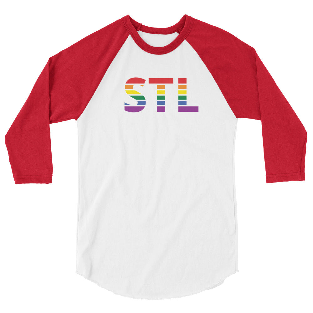 St. Louis Lambert International Airport Pride 3/4 sleeve raglan shirt