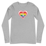 Michigan Retro Pride Heart - Unisex Long Sleeve Tee