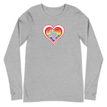 Texas Retro Pride Heart - Unisex Long Sleeve Tee