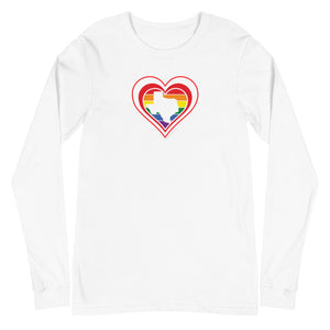 Texas Retro Pride Heart - Unisex Long Sleeve Tee