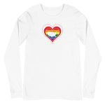 United States Retro Pride Heart - Unisex Long Sleeve Tee