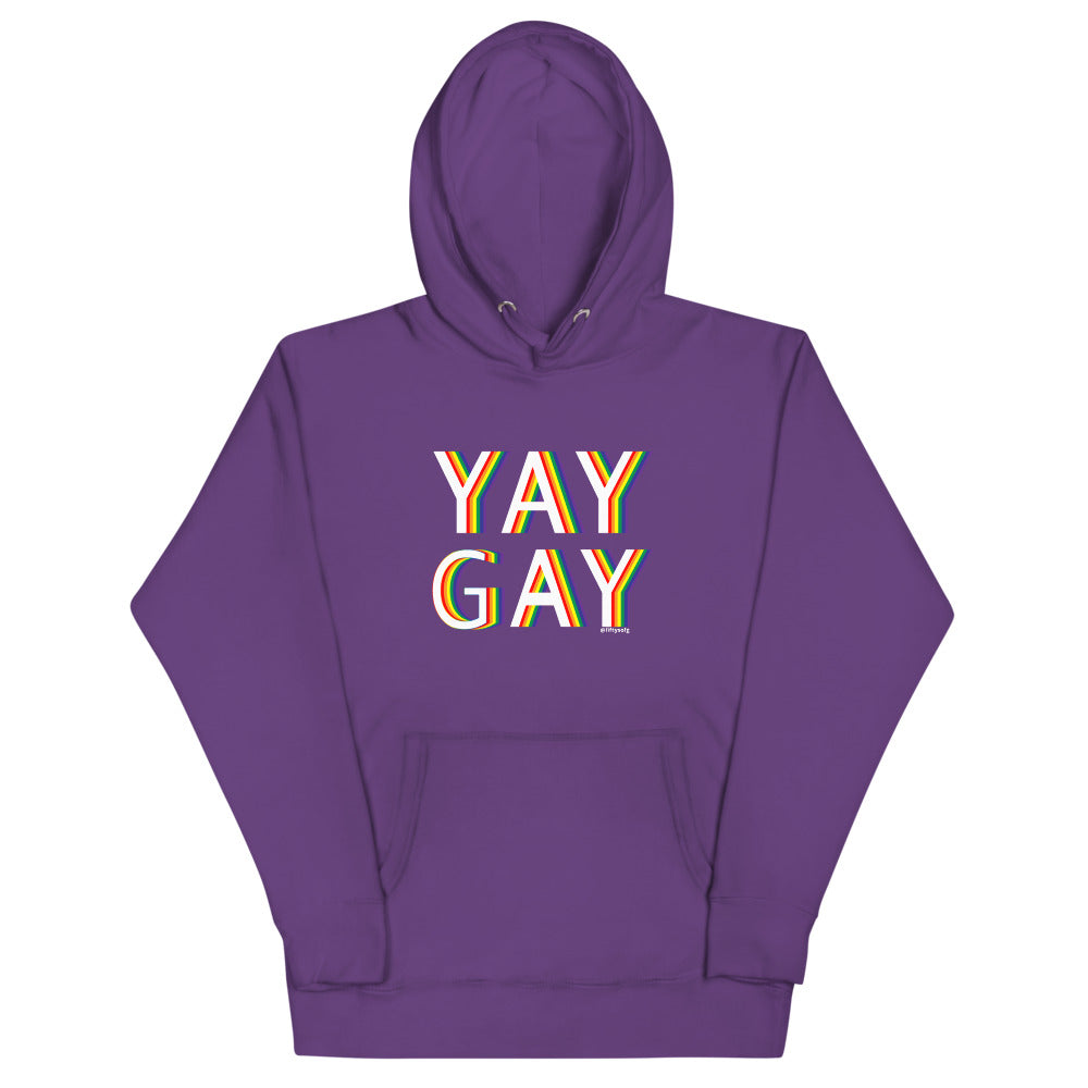 YAY GAY - Pride layers - Unisex Hoodie