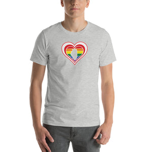 Illinois Retro Pride Heart - Short-Sleeve Unisex T-Shirt