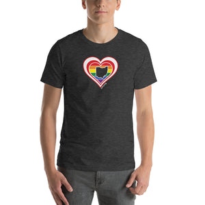 Ohio Retro Pride Heart - Short-Sleeve Unisex T-Shirt