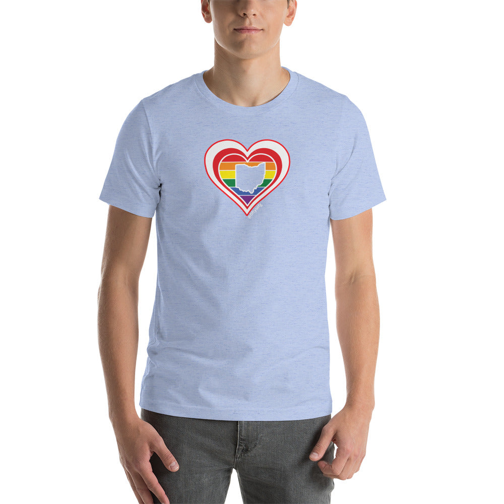 Ohio Retro Pride Heart - Short-Sleeve Unisex T-Shirt
