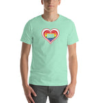 Pennsylvania Retro Pride Heart - Short-Sleeve Unisex T-Shirt