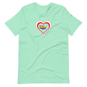 USA Retro Pride United States Heart - Short-Sleeve Unisex T-Shirt