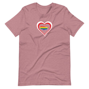 USA Retro Pride United States Heart - Short-Sleeve Unisex T-Shirt