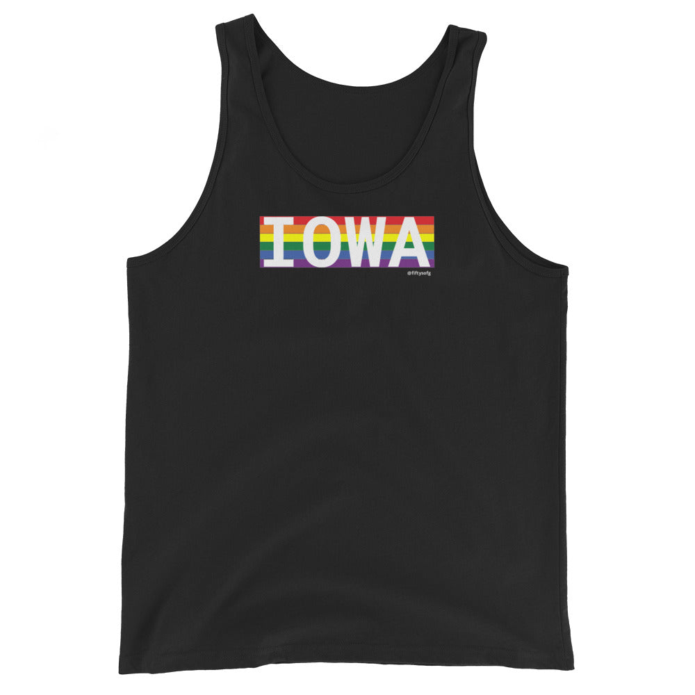 Iowa Retro Pride State Unisex Tank Top