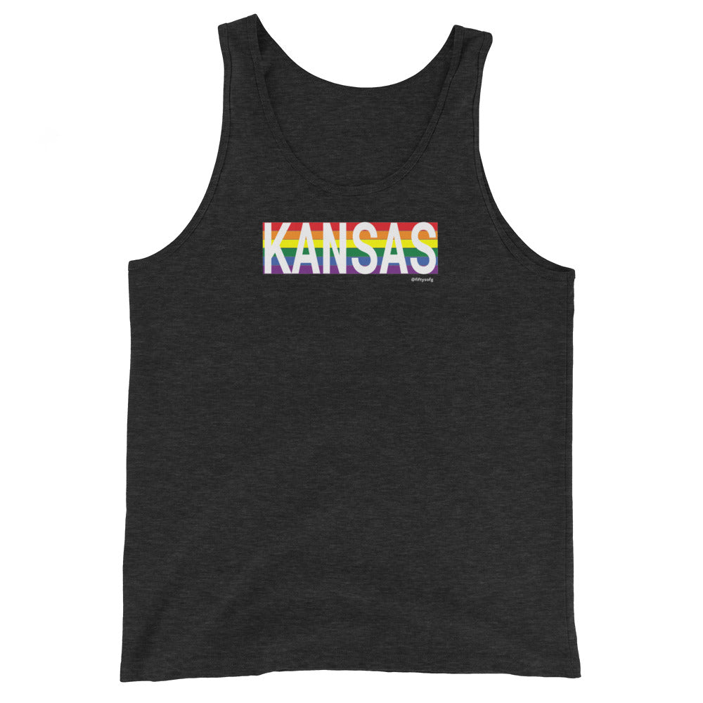 Kansas Retro Pride State Unisex Tank Top