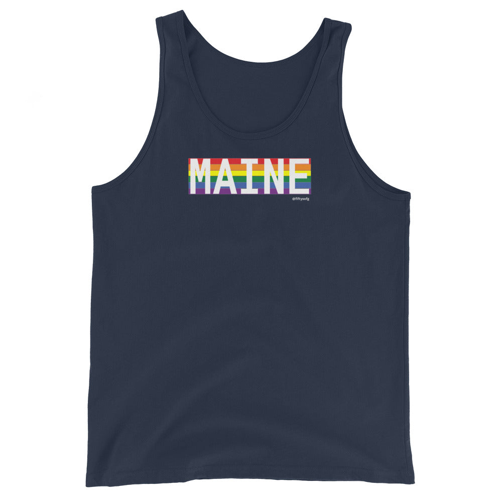 Maine Retro Pride State Unisex Tank Top