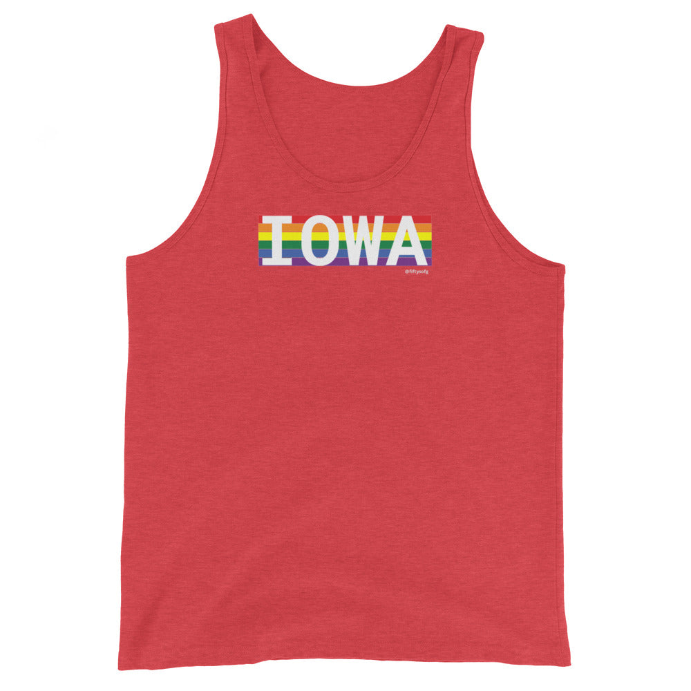 Iowa Retro Pride State Unisex Tank Top